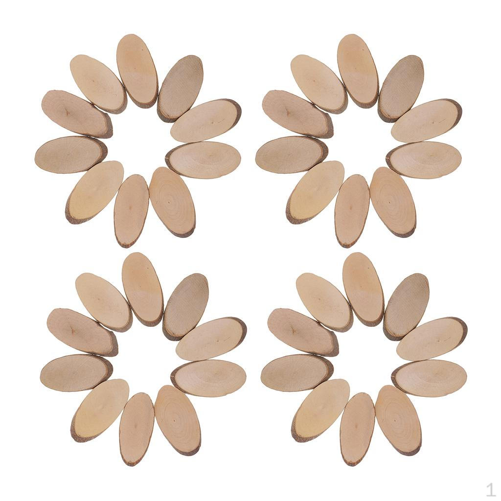 

40 штук Деревянные спилы для поделок для свадебной вечеринки, рождественского украшения