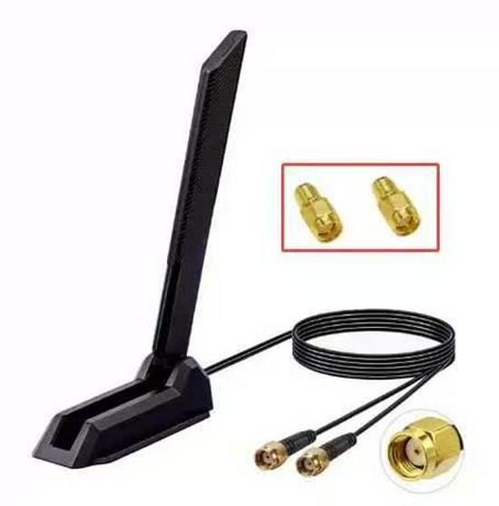 5G/4G Suction Cup Antenna for WiFi 6/7 Routers and Network Cards - Foldable Adhesive Stick Design