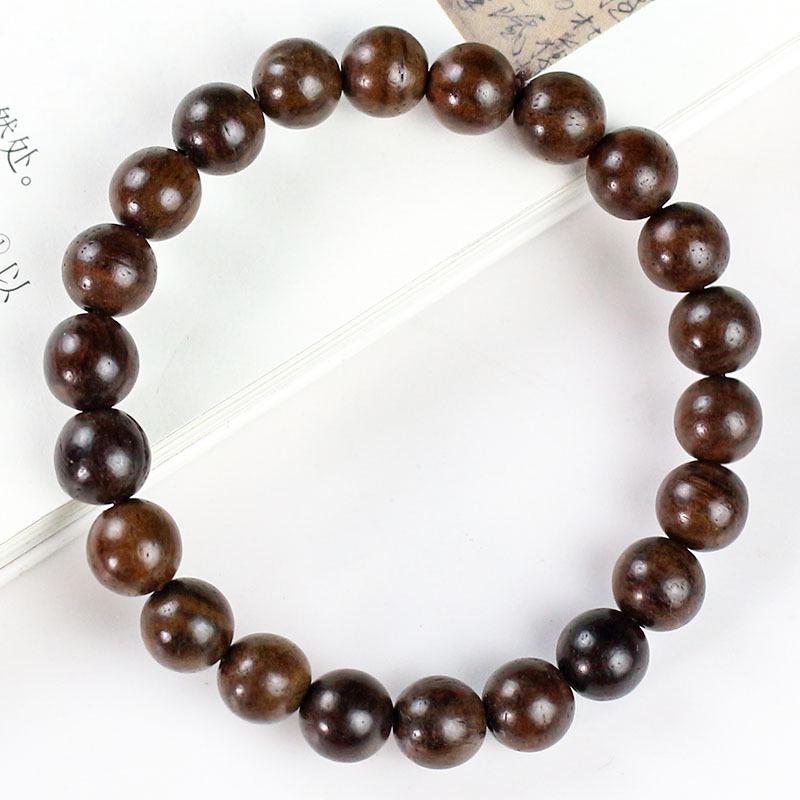 Sandalwood 10MM Single Loop Bracelets - Unisex Buddhist Beads Rosary Jewelry