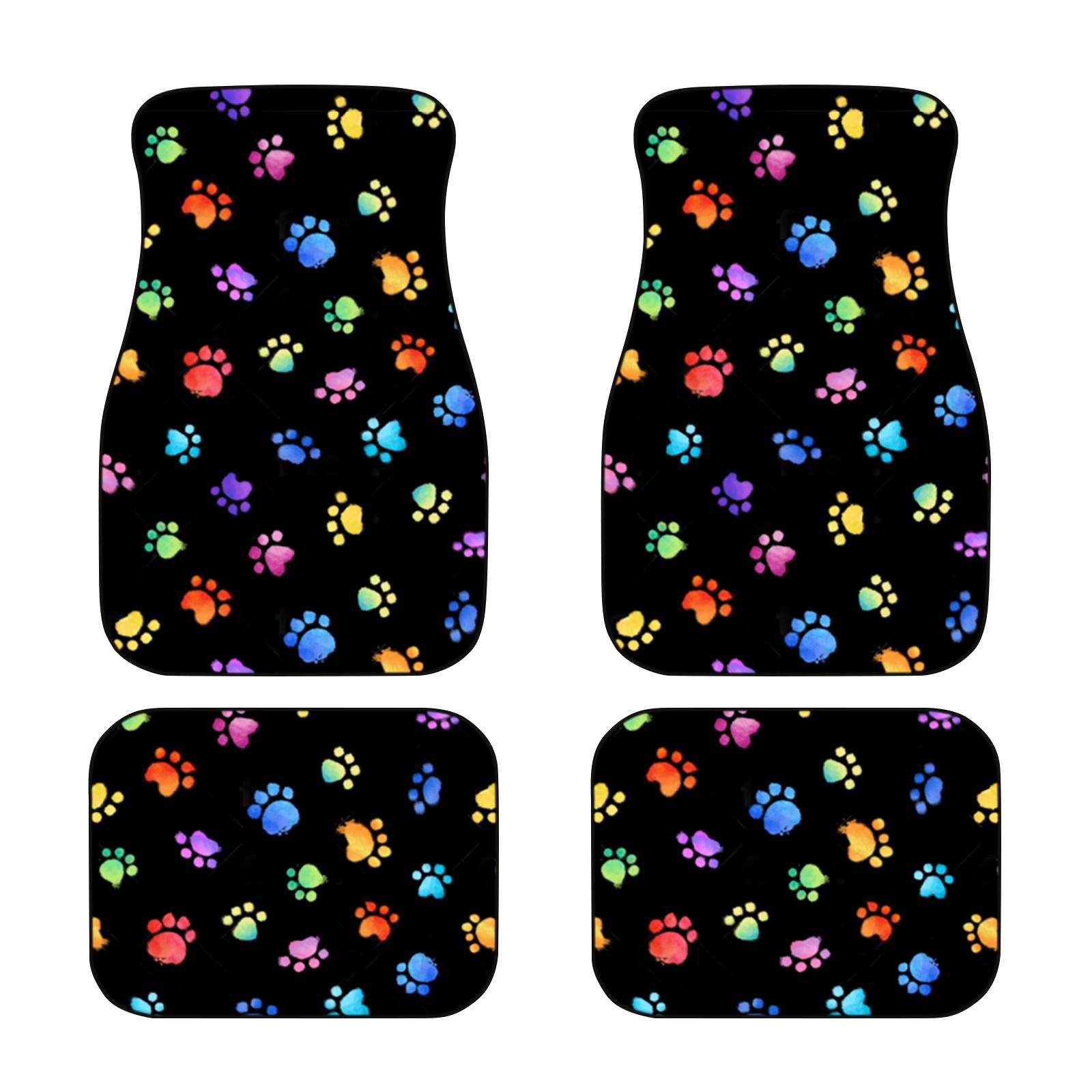 4Pcs Front and Rear Car Floor Mat Non-Slip Four Seasons Car Carpet Easy Clean and Wear-Resistant Universal Floor Mat