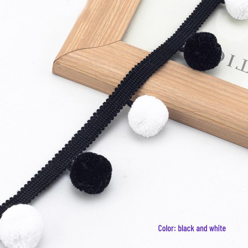 Pompom Lace DIY Craft Accessories: Handmade Cushion Decor, Creative Curtain Tassels