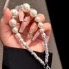 Light Luxury Rhinestone Pearl Phone Wrist Strap and Keychain