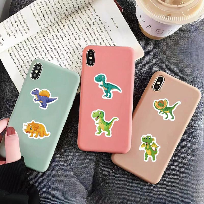 50PCS Dinosaur Stickers Set Cute Cartoon Animal Decals Vinyl Waterproof for Scrapbooking Skateboards Laptops