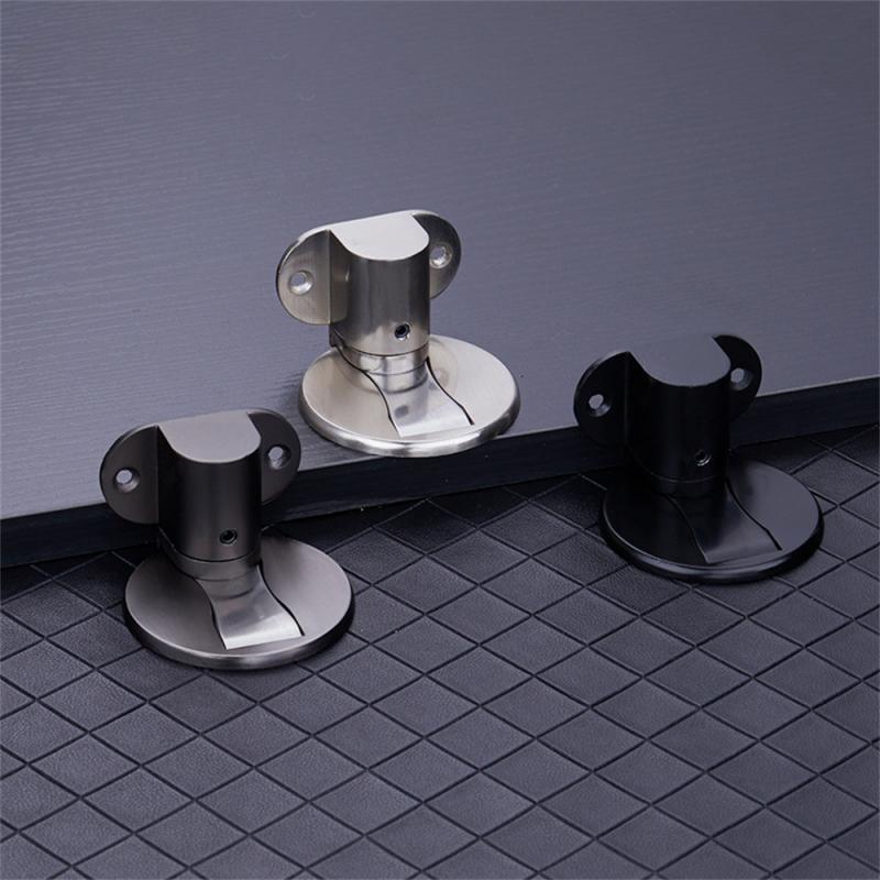 Adjustable Stainless Steel Door Stop Punch-free Strong Magnetic Anti-collision Door Stopper Invisible Bathroom Floor Door Stop