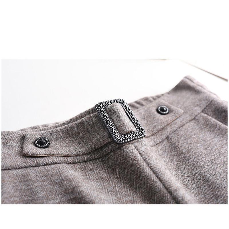 Autumn Winter Thicken Straight Pantalones Womens Wide Leg Pants Elegant Baggy High Waist Warm Pantalon