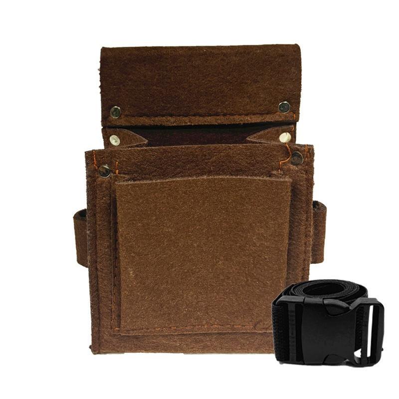 

Tool Waist Bag, Large Capacity Belt, Tool Set, Wear-Resistant And Portable Nail Bag small коричневий