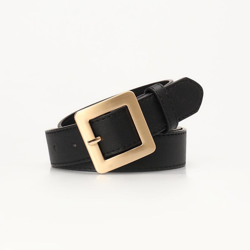 New Versatile Simple Premium Ladies Belt Square Buckle Fashion Decoration Jeans Belt Belt Ladies