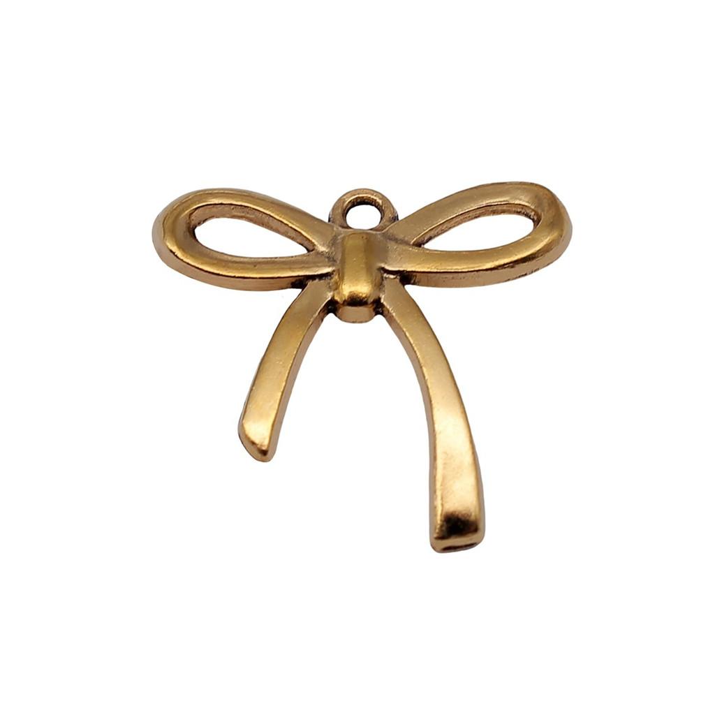 Pendants Bow With Crown Charms For Princess Themed Jewelry Making Alloy