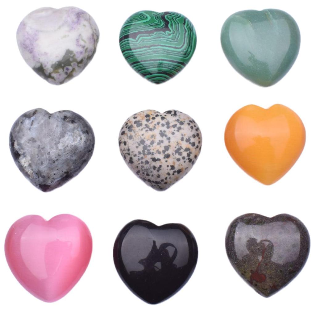 Cross Natural Stone Crystal Heart 15-70mm Healing White Crystal Ornament