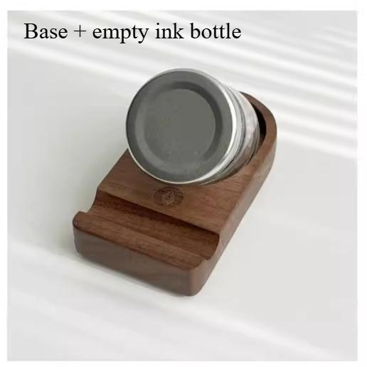 

1/2/4 -position Base Upgraded Ink Holder Sealed Container Set Students English Calligraphy Painting Dip Pen Storage Rack Tools