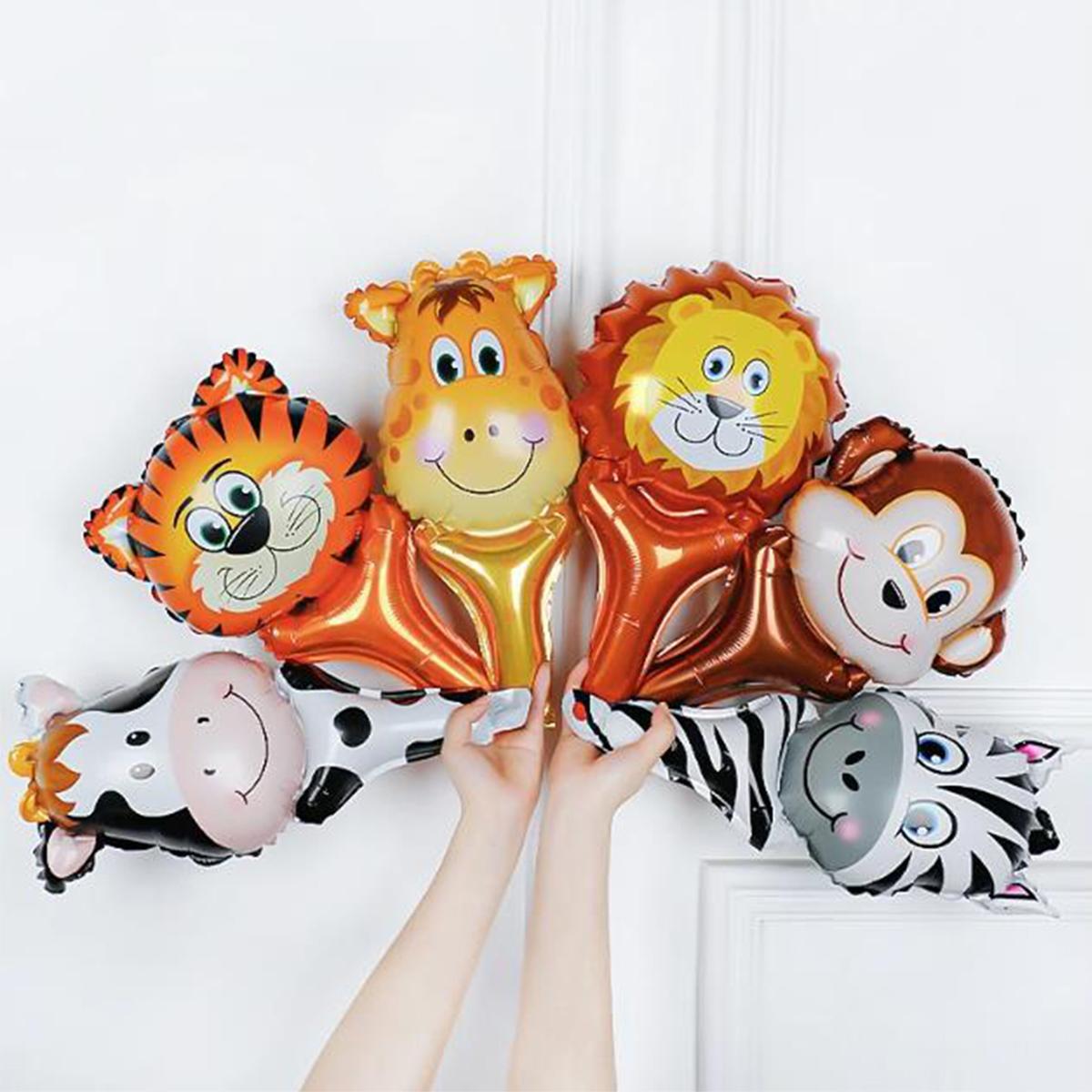 

6 шт./упак., высококачественные многослойные 17-дюймовые воздушные шары в стиле лесных животных для украшения детской лесной вечеринки, воздушные шары для вечеринки разноцветный