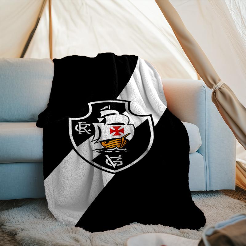 1PC Vasco Football Club Printed Soft Flannel Blanket Throw for Adult Bedroom Living Room Sofa Camping Travel Fan gifts Christmas Gifts