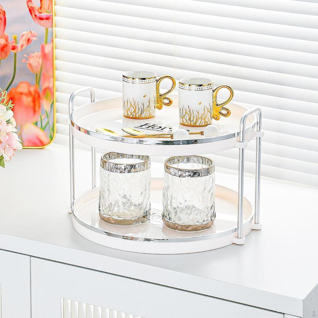 Bandeja de Servir para Armazenamento de Xícaras de Chá Organizador de Cupcakes e Lanches Centro de Mesa Moderno Portátil Prato para Nozes e Doces