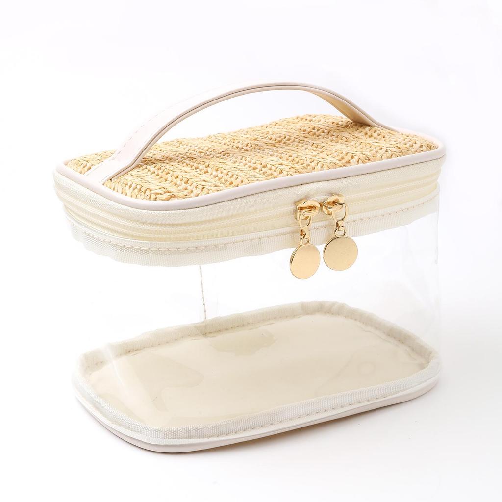 2024 Portable Large-Capacity PVC Travel Toiletry & Cosmetic Bag with Chic Fragrance Design