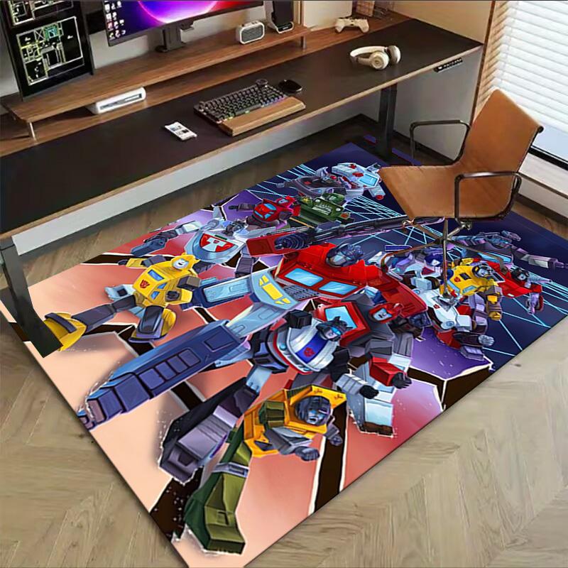 Transformers Cyberverse Heroes Carpet For Playroom Bedroom Living Room Sofa Home Decorkids Game Area Rug Nonslip Floor Mat