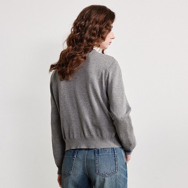 Chuyu Women's Color-block Hand-knit Cardigan