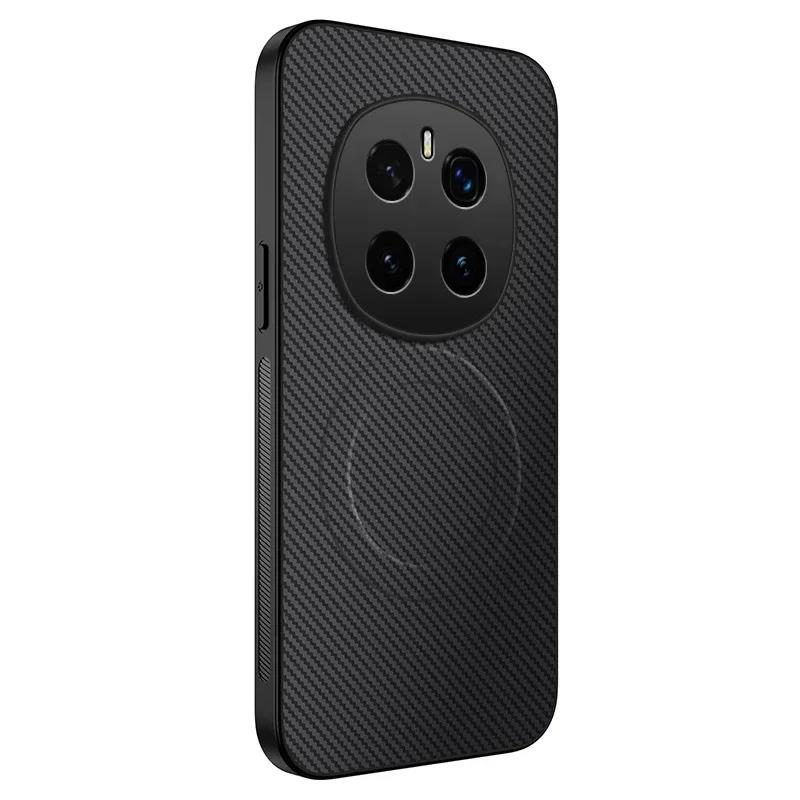 Magnetic Wireless Charging Phone Case For Honor Magic 7 Pro 7 Lite Lens Protect Matte Carbon Fiber Pattern Silicone Cover Cases
