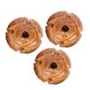 10Pcs Peach Wood Beads Carving for   Bracelet Necklace Crafts Pendants Accessories