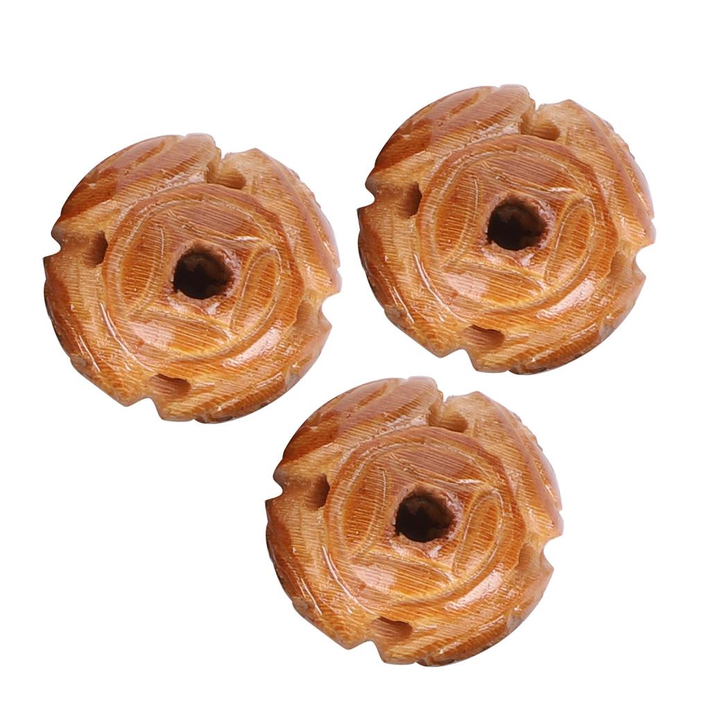 10Pcs Peach Wood Beads Carving for   Bracelet Necklace Crafts Pendants Accessories