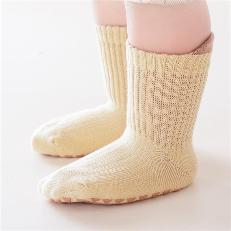 3 Paar/Los Baby Boden Socken Für Mädchen Jungen Frühling Herbst Neugeborenes Mädchen Junge Kleinkind Kurze Socke Kinder Anti-Rutsch Socken 0-5 Jahre