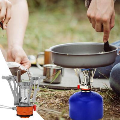 Fogareiros de Mochila Para Caminhada Fogareiro Dobrável de Mochila Pequeno Fogareiro Portátil de Acampamento Ignição Piezo Equipamento de Cozinha À Prova de Vento Caminhada