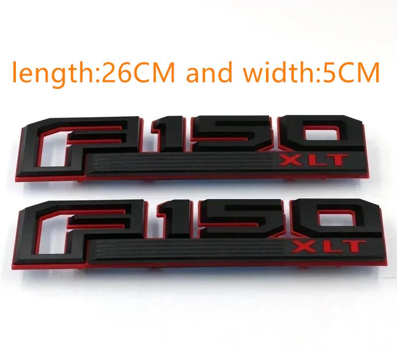 2PCS For Ford F150 F-150 Raptor XLT LARIAT LIMITED PLATINUM Logo  ABS Car Sticker Emblem Accessories Auto Decal Badge Styling