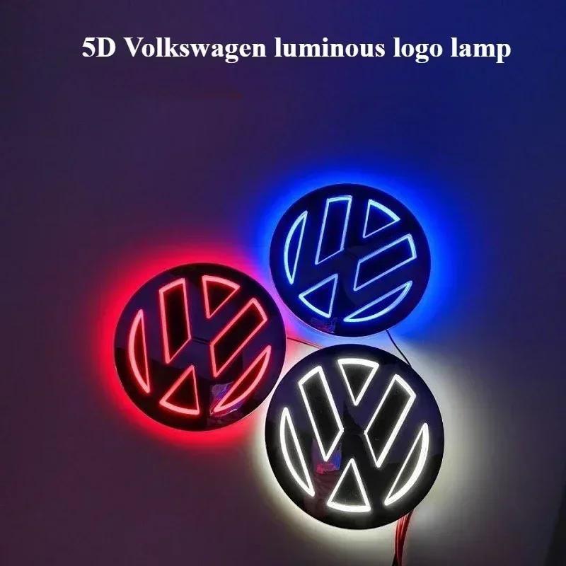Hub Caps 2026 Hot Emblems For VW Volkswagen Jetta MK5 Golf VW 11cm 4D/5D Logo Light LED Rear Badge Light Front Grille For VW Bor EA1