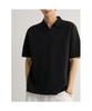 8seconds Double-Weave Open Collar Short Sleeve Knit Black
