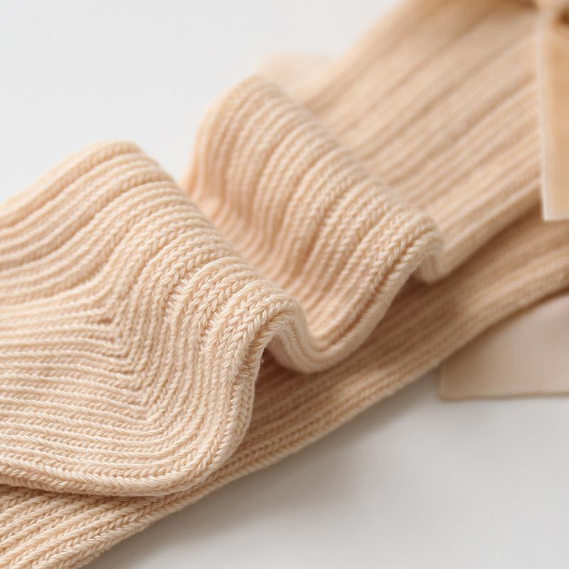 0-5Y Baby Boys Girls Cotton Socks Newborn Toddlers Knee High Socks With Bows Warm Autumn Winter Girls Tights Leg Warmer