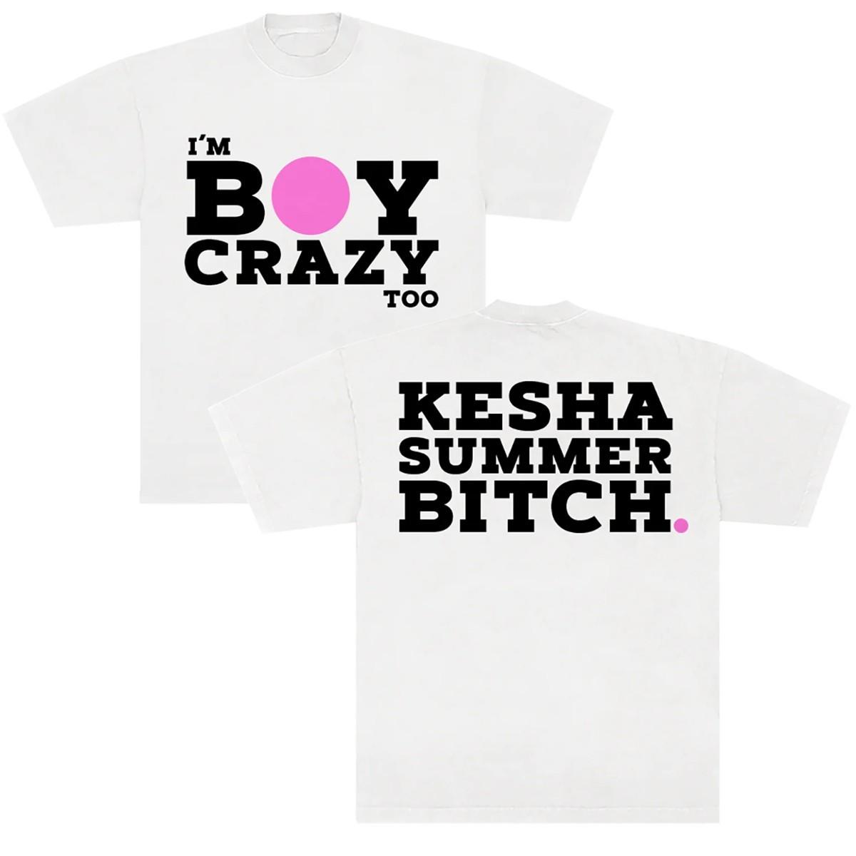 Kesha The Tits Out Tour 2025 I M BOY CRAZY SUMMER Merch T-shirt S