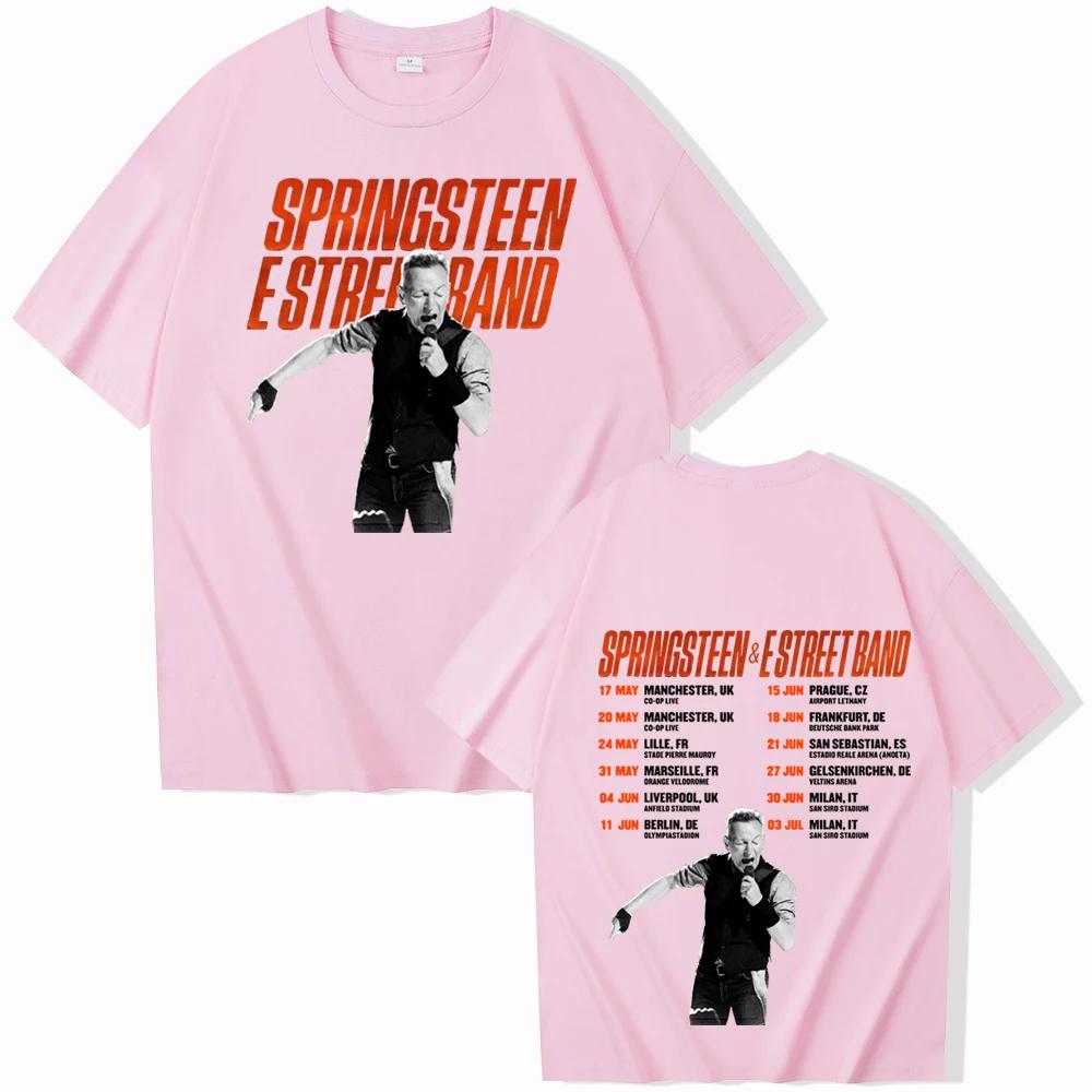 Hip Hop Men Women Tshirt Bruces Springsteens and E Street Tour Shirt Apparel Fun Cotton T Shirt Tee Clothing New Arrival