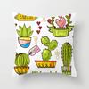Office Chair Cushion Cover Creative Cartoon Cactus Print Pillow Cover Fashionable Luxury Home Decoration