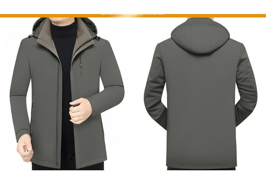 2025 Men's Winter Hooded Casual Jacket: Detachable Liner, Thick Warm, Windproof