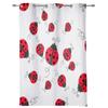 Black Ladybug Modern Hallway Curtains Red and For Living Room Spaces Kitchen Spaces Boys and Girls Bedroom Full Length Curtain For Window Spaces