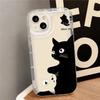 Funny Wide Angle Cat Face Case For iPhone 17 16 15 14 13 12 11 Pro Max Cute 3D Creative Clear Soft TPU Shockproof Cover Funda