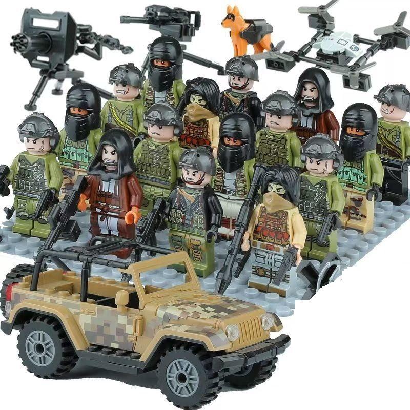 Spezialeinheiten Militärbausteine Riot Police Mini-Humanoide Puppe Wachturm Szene Spielzeug Humanoide Puppe Geburtstagsgeschenk Anime