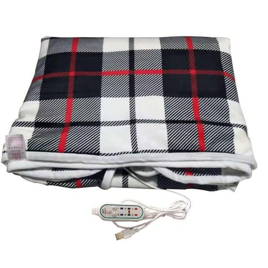 5V Elektrická deka Funkce časování Flanelová Zimní Vnitřní Venkovní Nastavitelná USB Chytrá Elektrická Deka pro Každodenní Použití