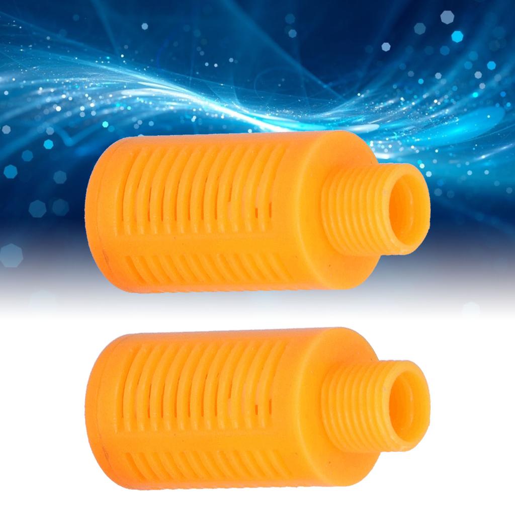 Plastic Pneumatic Muffler Line Control Exhaust Silencer Compressor Fitting Orange