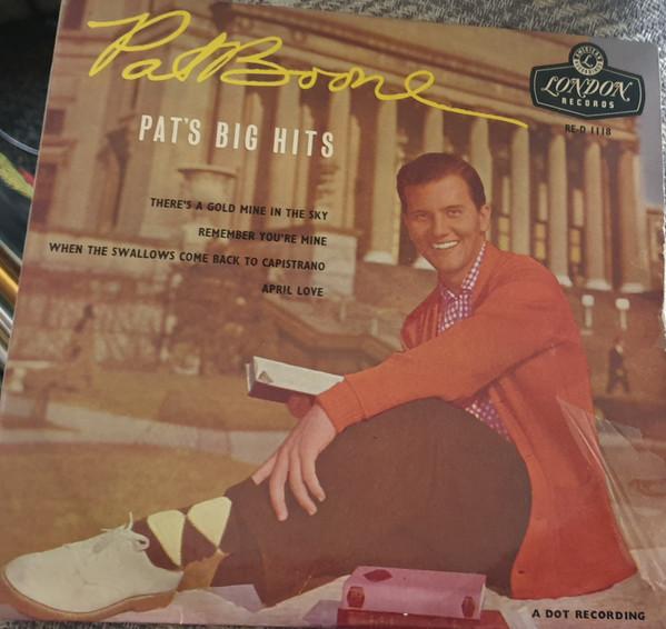 7inch Record PAT BOONE  Pats Big Hits RED1118 LONDON LONDON  1958 UK Pop Used