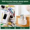 1/2PCS Punch Free Wall Mounted Organizer Storage Box Remote Control Mounted Mobile Phone Plug Wall Holder Charging Multifunction