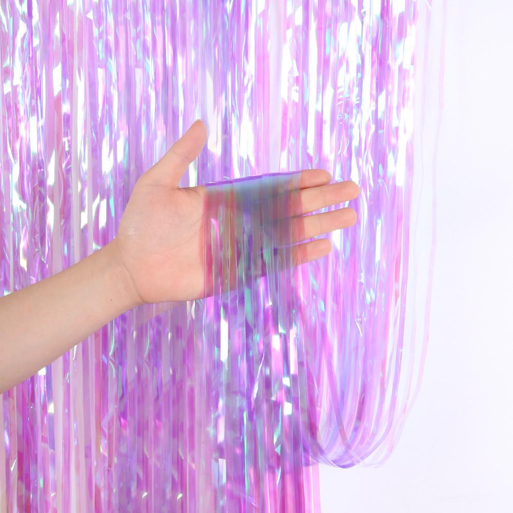 Candy Vibrant 1x2m Rain Curtain In Orange Green Yellow Pink Purple For Festive Decor Party