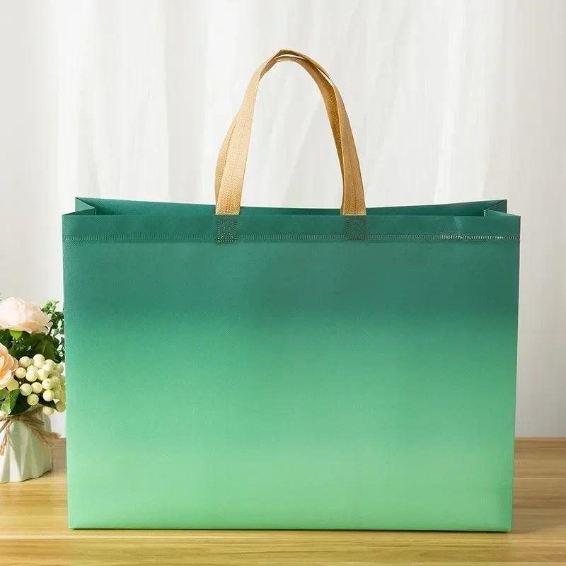 10pcs Coated Non-woven Fabric Bag Clothing Nonwovens Pack Handbag Environmentally Friendly Gift Shopping Packaging Pouch