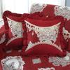 Europe Solid Color Embroidery Sofa Covers for Living Room L-shape Non-slip Floral Lace Armrest Towel Couch Cushion Slipcover