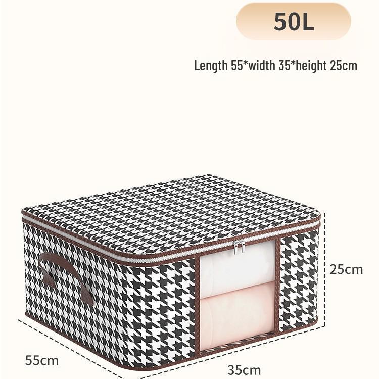 Houndstooth Handheld Quilt Storage Bag - Multifunctional, Dustproof Organizer