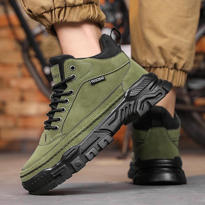 New British Style Low-top Soft-soled Cushioning Sports Trendy Shoes Outdoor Street Shooting Comfortable Casual Boots