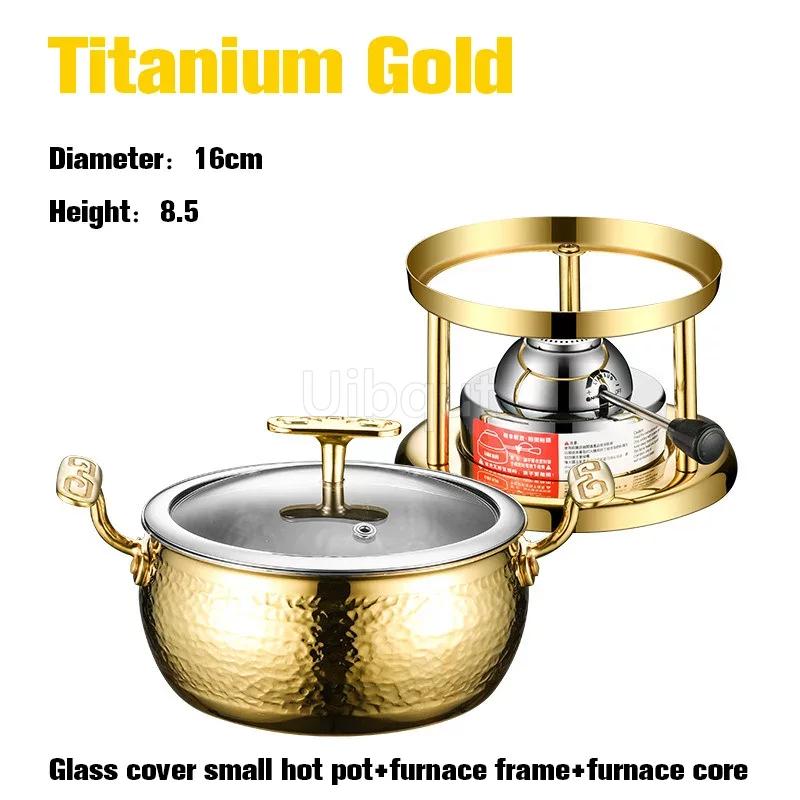 Commercial Inflatable Hotpot Special Pot for Induction Cooker Olla Thickened 304 Stainless Steel Single Person Small Hot Pot