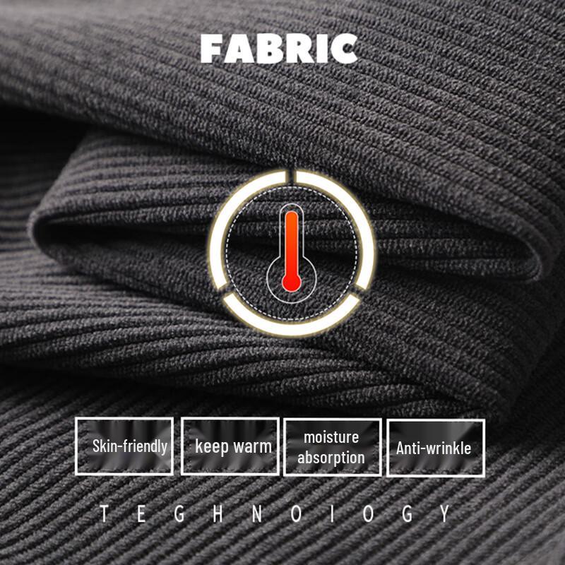 ROMON Men's Corduroy Straight-Leg Casual Pants