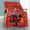 Manchester Customize Text Blanket Multi-purpose Personalized Blanket Soft Warm Cozy Versatile for Bed Sofa Chair Bedding Four Seasons Multipurpose