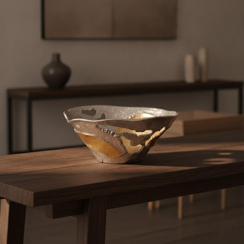 Aluminum Decorative Bowl Ornamental for Entryway Decor