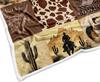 Coperta Plaid in Pile da Cowboy Western, Coperte da Cowboy Occidentali Vintage, Coperta in Flanella da Cowboy Retro del Selvaggio West a Cavallo, Morbida,